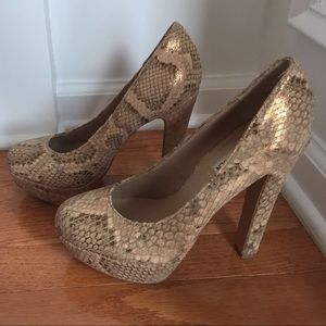 Steve Madden Sneake Style Heels w/Gold details sz9